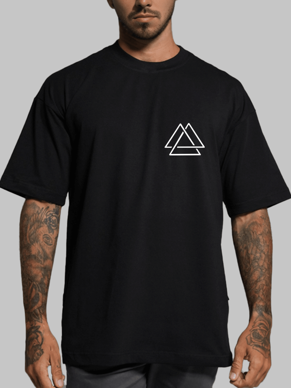 Camiseta Oversized Masculina triangulos