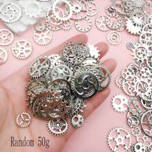 30g/50g Vintage Steampunk Gears, Mixed Steampunk Wheel Alloy Gear Pendant Charms, For Jewelry Making - One Size Fits All - View 4