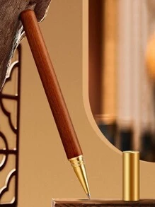 1pc/5pcs/10pcs/20pcs/30pcs Personalized Rosewood, Ebony Signature Pen, Brass Metal, Can Customize Name, Blessing, Perfect Gift For Friends, Family, Couple, Back To School, Teachers, Students! Back To School - Multicolor - View 3