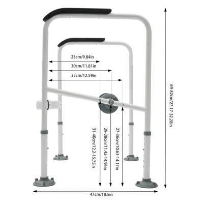 Toilet Safety Rails, Toilet Handrail Rack, Bathroom Toilet Handrail