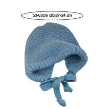 1 pieza Gorro de lana con protección de orejas versátil y cálido, gorro de mujer tejido y lindo para el otoño e invierno