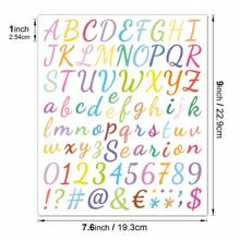 1 pieza Conjunto de letras y números de vinilo, pegatina de alfabeto cursivo autoadhesiva, calcomanía de letras y números DIY script para decorar despensa, oficina, buzón, cocina, letreros, ventana, puerta, hogar, gorra de graduación