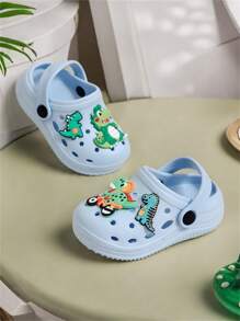 Zuecos casuales de unicolor para hombres - Jóvenes y adolescentes - Parte superior baja, EVA, unicolor, punta redonda, transpirable - Adecuado para nadar, playa, piscina
