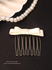 1pc Simple And Cool Bowknot Bangs Hairpin, Women's Braided Hair Hairpin, Hair Accessories Hair Combs Combs For Hair Side Comb