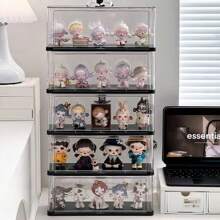 1pc Transparent Storage Box, Single Door Stacked Display Box - Dust-Proof - Blind Box - Suitable For Storing Jewelry, Hand Toys, Stationery, Perfume Cosmetics Storage Rack