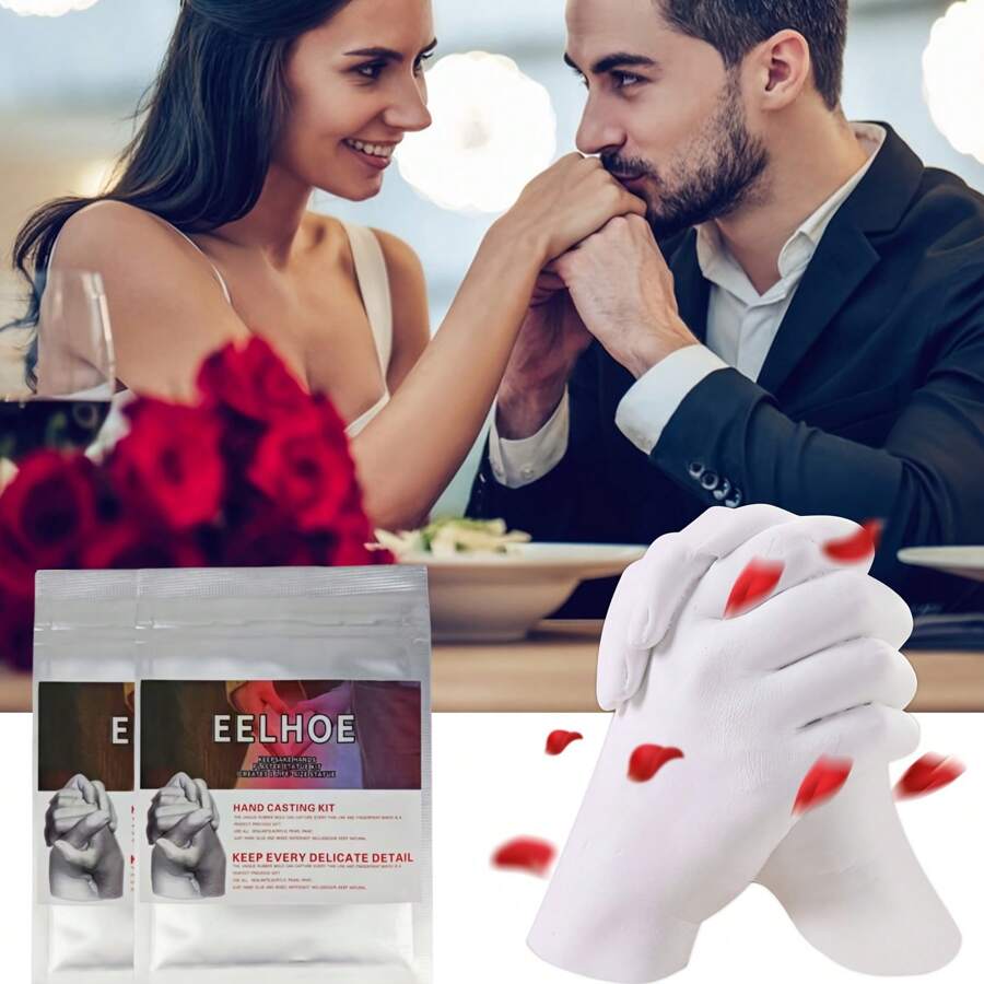 BWAY Calco Mains Couple – Cadeaux Pour Couple – Moulage Mains Pour