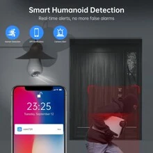Ampoule caméra WIFI 1080P 2,4 G, caméra IP panoramique intelligente mini HD 360°, E27 intérieure/extérieure, surveillance dôme 2,4 G, moniteur bébé/animal de compagnie, audio bidirectionnel, détection de mouvement avec alarme, compatible avec téléphone 5G, ordinateur, iPad