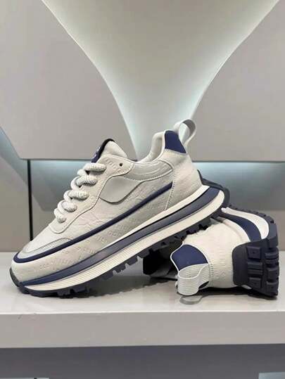 bingyuanjing 时尚纯色休闲运动鞋，百搭时尚防尘防滑舒适男鞋