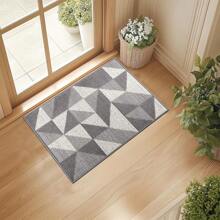 1 件简约多功能防尘防滑双色聚酰胺吸水防滑门垫、装饰垫、浴室垫 - 淺灰色 - 查看 5