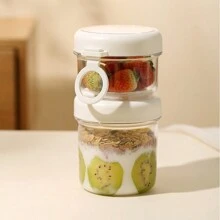 1pc便携式水果燕麦早餐杯学生牛奶杯酸奶杯野餐沙拉杯上班族汤杯带勺 - HY6597C - 查看 15