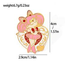 1/6 peças Moda e requintado desenho animado anime fofo marinheiro lua tsukino usagi, doce coelhinho metal distintivo esmalte broche acessórios, bolsa decoração
