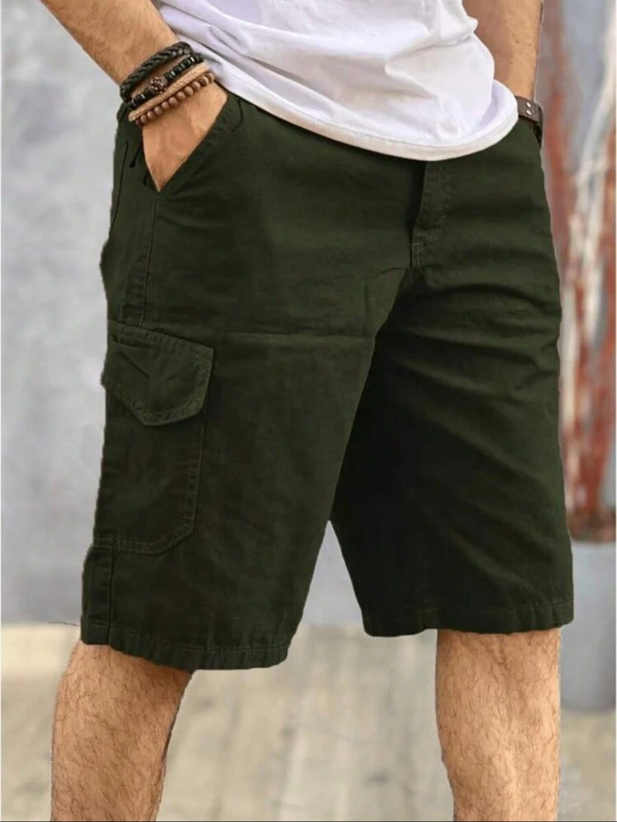 Shorts Masculino Sarja com 6 Bolsos Denim Premium Masculino Casual Verão Festas Final de Ano