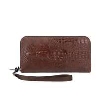 男士长款压纹鳄鱼纹单拉链大容量多卡位钱包 秋季旅行 圣诞节 冬季礼物 节日 感恩节 男士礼物 男士礼物 多功能户外便携时尚休闲拉链包洗漱包老款化妆包学生多功能爸爸礼物男友礼物手拿包度假复古趣味礼物零钱包钱包男士胸包男士侧包挎包皮包流浪包腰包 - 卡其色 - 查看 2