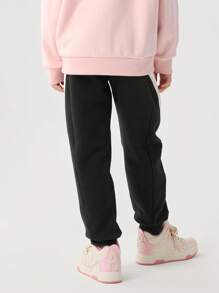 Balabala Pantalones jogger para niñas, pantalones holgados y cálidos de forro polar para otoño/invierno 2024