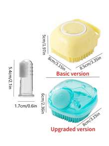 1pc Pet Bath Brush With Built-In Soap Reservoir, Suitable For Cats And Dogs