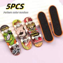 5/10 chiếc Đồ chơi trượt ván bằng kim loại hoàn thiện mờ, Đồ chơi trượt ván hiệu suất chuyên nghiệp có họa tiết graffiti - Nhiều màu - Xem 7