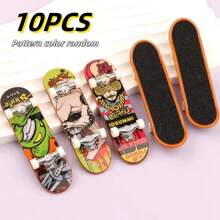 5/10 chiếc Đồ chơi trượt ván bằng kim loại hoàn thiện mờ, Đồ chơi trượt ván hiệu suất chuyên nghiệp có họa tiết graffiti - Nhiều màu - Xem 8