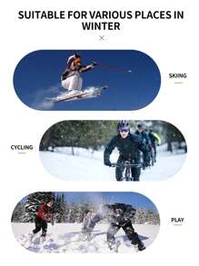 1 件女式可爱毛绒耳套，冬季保暖耳罩保护器，防寒耳罩