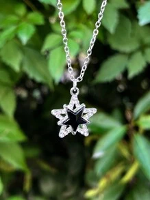 1 件时尚新款简约彩色星形水晶吊坠项链，休闲百搭 Y2K 风格，适合女性日常/派对佩戴 - 34030115 - 查看 12