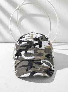 1pc Unisex Washed Denim Camouflage Fashionable Baseball Cap