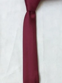 Casual Men's Ties, Perfect For Gifting To Friends(5.5cm) - 酒紅色 - 查看 2