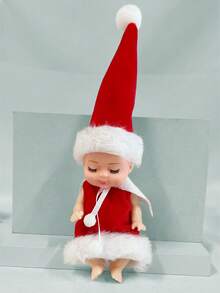 圣诞节睡娃娃毛绒玩具娃娃，节日装扮重生娃娃，睡觉婴儿毛绒动物娃娃礼物 - 彩色 - 查看 14