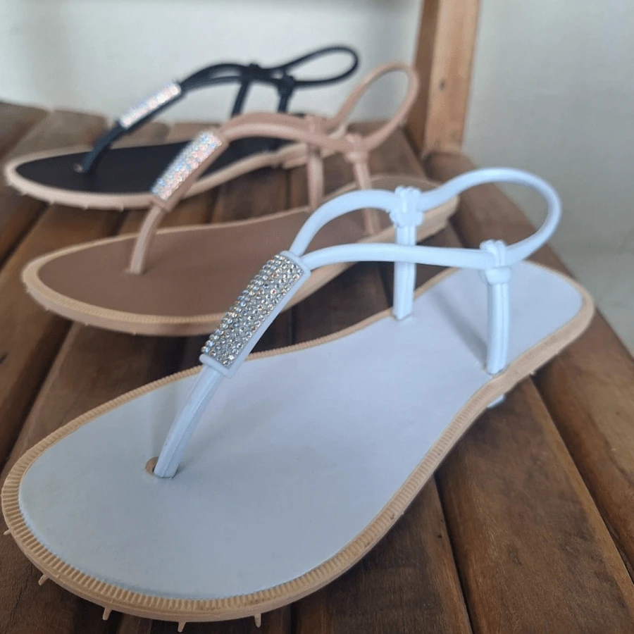 Women's Flip-Flops Sandals Comfortable Flat Shoes Women - trắng - Xem 1