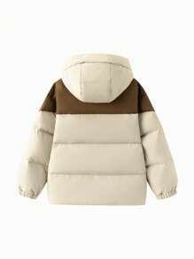 Balabala Boys' & Girls' Puffer Jacket Hooded Outerwear For Winter 2024
