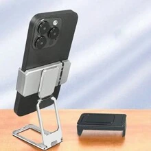 Foldable Metal Phone Stand With 360 Rotation - Multi-Angle Adjustable Kickstand - Back Clip Design - Portable And Compact - Easy To Use - Universal Compatibility Compatible With IPhone, Android Phone, Gift For Birthday, Family, Friends Phone Holder, Phone Accessories