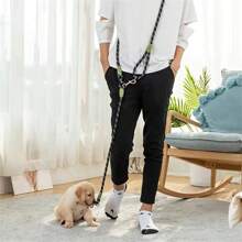 Hands-Free Versatile Dog Leash - 7.5ft Reflective, Stylish Geometric, Crossbody For Walking, Jogging