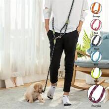 Hands-Free Versatile Dog Leash - 7.5ft Reflective, Stylish Geometric, Crossbody For Walking, Jogging