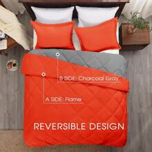 Juego de edredón King tamaño extra grande - Juego de edredón naranja King, juego de edredón King reversible para todas las temporadas, Llama/Gris carbón, 1 edredón (104"X92") y 2 fundas de almohada (20"X36"+2") - Verde bosque/Marfil - Ver 9