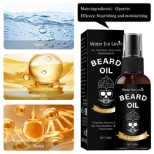 Water ice levin 男士胡须油含荷荷巴油，保湿，让胡须看起来更浓密、更健康