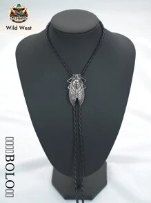 Wild West BOLO Men's Bolo Tie - Insect-Cicada Handmade Unique Native American Western Cowboy Leather Tie Men's And Women's Clothing Accessories One Piece - Multicolor - View 2
