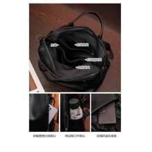 High Quality PU Leather Women's Backpack Medium Spacious With Shoulder Strap 608 - màu đen - Xem 5