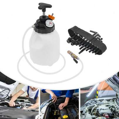 OUKANING Pompa manuale per olio di trasmissione, kit di pompa per ricarica ATF da 3 L con 12 adattatori più usati