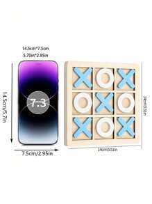 1 Set Wooden Tic Tac Toe Game, Party Interaction Punishment Game - Multicolor - View 6