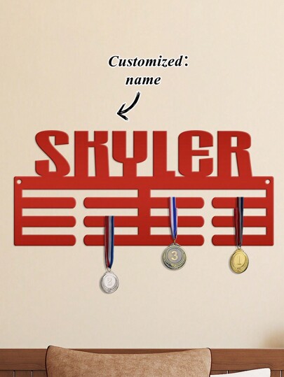 Cabide personalizado para medalhas de prêmio, suporte personalizado para fitas de metal para medalhas esportivas, ideias exclusivas para presentes, suporte personalizado para exibição de medalhas, presente de aniversário ou Natal