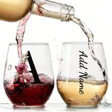 1 件玻璃蛋杯酒杯、水杯、咖啡杯、姓名定制、首字母定制、个性化玻璃杯、情人节、周年纪念礼物、生日礼物、送给家人和朋友的礼物、礼品杯、精致浪漫 - 自由選擇 - 查看 8