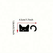 5pcs Adorable Peeking Cat Vinyl Decal - Perfect For Car Rearview Mirror & More, Durable Indoor/Outdoor Use