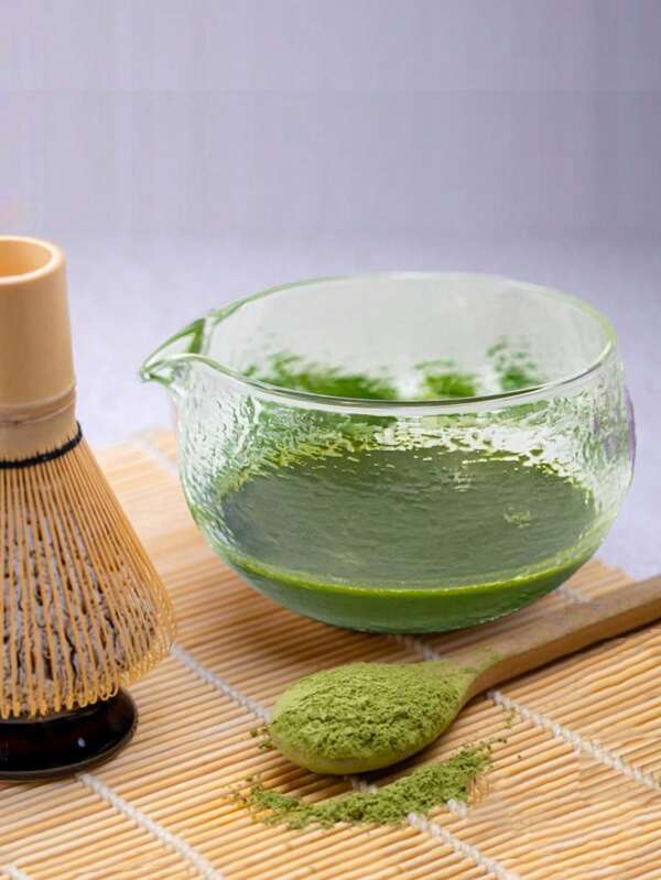 1 pieza Tazón multiusos de vidrio para ensalada/yogurt, tazón de vidrio borosilicato resistente al calor con estilo retro y pico vertedor para matcha, tazón de vidrio transparente para matcha, juego de tazas de vidrio con estilo japonés, ideal como regalo el Día de la Madre, accesorios para la ceremonia del té matcha, vajilla para restaurantes