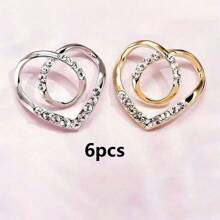 6 Stücke Kleider Eckknopf, T-Shirt Taille dekorativer Ring und kreativer Schaltknopf für Schals, geeignet für Kleidung, Gürtel und Schals