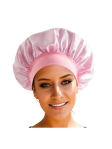 1 chiếc mũ sấy tóc co giãn vành rộng bằng polyester màu trơn dành cho nữ, thiết kế đa năng để chống gió/nắng, ngủ, tắm, phù hợp cho mọi mùa - Nhiều màu - Xem 5