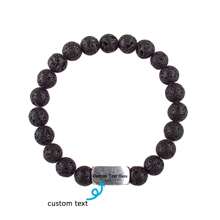 1pc Customized Beaded Bracelet With Engraved Text, Birthday/Anniversary/Holiday Gift For Friends And Family - Multicolor - View 2