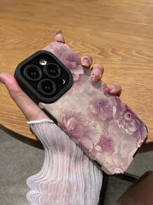1 件简约扎染花卉条纹仿皮柔软保护手机壳适用于 iPhone 和 S16/S16 Plus/S16 Pro/S16 Pro Max - 彩色 - 查看 5