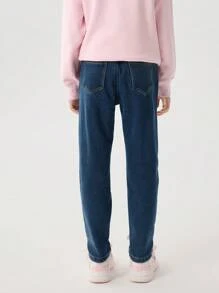 Balabala Pantalones vaqueros forrados térmicamente para niñas preadolescentes, cálidos y con estilo, Jeans de invierno 2024