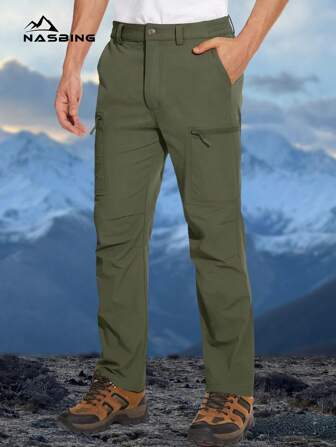 NASBING Men's Waterproof & Tear-Resistant Lightweight Outdoor Pants, Suitable For Daily Wear, Hiking, Fishing, Travel, Camping, Mountaineering, Cycling