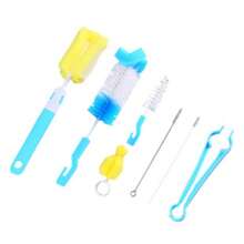 7-Piece Baby Bottle, Cup, Pacifier, Straw And Nylon Cleaning Set - 淺粉色 - 查看 2
