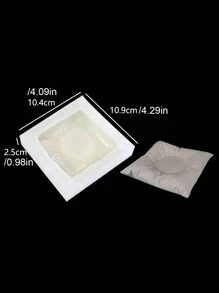 Moule en silicone en forme d'oreiller, de bougeoir, de plateau en béton et d'argile. Moule DIY pour décoration de la maison, coussin décoratif, présentoir pour bijoux et bague, moule en gypse et en résine - moule en silicone blanc - Voir 2