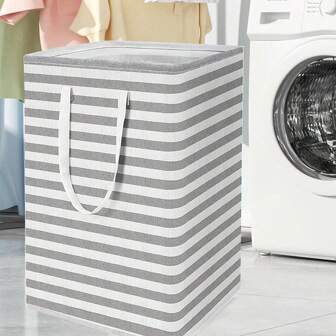 2pcs/1pc Laundry Basket, Large Lightweight Storage Basket, Toy Storage Bag, Dirty Clothes Hamper, Foldable Waterproof Laundry Basket, Suitable For Dorms, Bedrooms, Bathrooms, Laundry Rooms